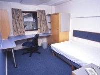 A typical single room at the Weston Hall 